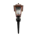 GloboStar® SOLME 203-0218 Vintage Καρφωτό Φωτιστικό Φαναράκι Μονόφωτο 1 x E27 IP44 Χάλκινο & Διάφανο Πλαστικό - Μ22 x Π22 x Υ35cm - Image 5