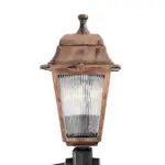 GloboStar® SOLME 203-0218 Vintage Καρφωτό Φωτιστικό Φαναράκι Μονόφωτο 1 x E27 IP44 Χάλκινο & Διάφανο Πλαστικό - Μ22 x Π22 x Υ35cm - Image 6