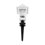 GloboStar® SOLME 203-0223 Vintage Καρφωτό Φωτιστικό Φαναράκι Μονόφωτο 1 x E27 IP44 Λευκό & Διάφανο Πλαστικό - Μ22 x Π22 x Υ35cm - Image 5