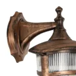 GLOBOSTAR® ZARDIN 203-0226 Vintage Φωτιστικό Τοίχου - Απλίκα με Ντουί 1 x E27 AC 220-240V IP44 - Χάλκινο - Μ17 x Π22 x Υ30cm - Image 6