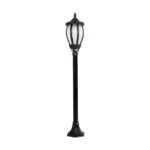 GloboStar® VERDI 203-0230 Vintage Επιδαπέδιο Φωτιστικό Κολωνάκι Κήπου Μονόφωτο 1 x E27 IP44 Μαύρο & Διάφανο Πλαστικό - Μ17 x Π17 x Υ104cm - Image 4