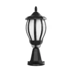 GloboStar® VERDI 203-0231 Vintage Επιδαπέδιο Φωτιστικό Φαναράκι Μονόφωτο 1 x E27 IP44 Μαύρο & Διάφανο Πλαστικό - Μ18 x Π18 x Υ46cm - Image 4