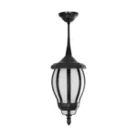 GLOBOSTAR® VERDI 203-0232 Vintage Φωτιστικό Οροφής με Ντουί 1 x E27 AC 220-240V IP44 - Μαύρο - Μ18 x Π18 x Υ33cm - Image 4