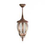 GLOBOSTAR® VERDI 203-0234 Vintage Φωτιστικό Οροφής με Ντουί 1 x E27 AC 220-240V IP44 - Χάλκινο - Μ18 x Π18 x Υ33cm - Image 4