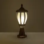 GloboStar® VERDI 203-0235 Vintage Επιδαπέδιο Φωτιστικό Φαναράκι Μονόφωτο 1 x E27 IP44 Χάλκινο & Διάφανο Πλαστικό - Μ18 x Π18 x Υ46cm - Image 3