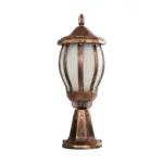 GloboStar® VERDI 203-0235 Vintage Επιδαπέδιο Φωτιστικό Φαναράκι Μονόφωτο 1 x E27 IP44 Χάλκινο & Διάφανο Πλαστικό - Μ18 x Π18 x Υ46cm - Image 4
