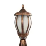 GloboStar® VERDI 203-0235 Vintage Επιδαπέδιο Φωτιστικό Φαναράκι Μονόφωτο 1 x E27 IP44 Χάλκινο & Διάφανο Πλαστικό - Μ18 x Π18 x Υ46cm - Image 6