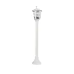 GloboStar® ZARDIN 203-0240 Vintage Επιδαπέδιο Φωτιστικό Κολωνάκι Κήπου Μονόφωτο 1 x E27 IP44 Λευκό & Διάφανο Πλαστικό - Μ17 x Π17 x Υ92cm - Image 4