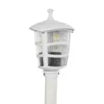 GloboStar® ZARDIN 203-0240 Vintage Επιδαπέδιο Φωτιστικό Κολωνάκι Κήπου Μονόφωτο 1 x E27 IP44 Λευκό & Διάφανο Πλαστικό - Μ17 x Π17 x Υ92cm - Image 6