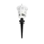 GloboStar® ZARDIN 203-0241 Vintage Καρφωτό Φωτιστικό Φαναράκι Μονόφωτο 1 x E27 IP44 Λευκό & Διάφανο Πλαστικό - Μ17 x Π17 x Υ50cm - Image 5