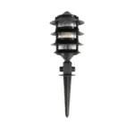 GloboStar® LANTERNA 203-0242 Μοντέρνο Καρφωτό Φωτιστικό Φαναράκι Μονόφωτο 1 x E27 IP44 Μαύρο & Διάφανο Πλαστικό - Μ16 x Π16 x Υ50cm - Image 4