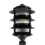 GloboStar® LANTERNA 203-0242 Μοντέρνο Καρφωτό Φωτιστικό Φαναράκι Μονόφωτο 1 x E27 IP44 Μαύρο & Διάφανο Πλαστικό - Μ16 x Π16 x Υ50cm - Image 6