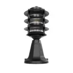 GloboStar® LANTERNA 203-0243 Μοντέρνο Επιδαπέδιο Φωτιστικό Φαναράκι Μονόφωτο 1 x E27 IP44 Μαύρο & Διάφανο Πλαστικό - Μ16 x Π16 x Υ35cm - Image 5