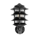 GLOBOSTAR® LANTERNA 203-0244 Μοντέρνο Φωτιστικό Τοίχου - Απλίκα με Ντουί 1 x E27 AC 220-240V IP44 - Μαύρο - Μ16 x Π23 x Υ30cm - Image 4