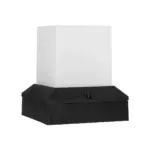 GloboStar® CUBIX 203-0245 Μοντέρνο Επιδαπέδιο Φωτιστικό Μονόφωτο 1 x E27 IP44 Μαύρο Πλαστικό - Μ22.5 x Π22.5 x Υ25cm - Image 4