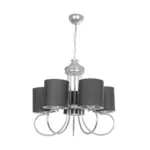 GLOBOSTAR® TRITON 203-0255 Vintage Κρεμαστό Φωτιστικό Οροφής με Ντουί 5 x E27 AC 220-240V IP20 - Ασημί & Γκρι - Μ50 x Π50 x Υ48cm - Image 4