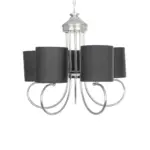 GLOBOSTAR® TRITON 203-0255 Vintage Κρεμαστό Φωτιστικό Οροφής με Ντουί 5 x E27 AC 220-240V IP20 - Ασημί & Γκρι - Μ50 x Π50 x Υ48cm - Image 5