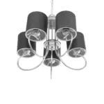 GLOBOSTAR® TRITON 203-0255 Vintage Κρεμαστό Φωτιστικό Οροφής με Ντουί 5 x E27 AC 220-240V IP20 - Ασημί & Γκρι - Μ50 x Π50 x Υ48cm - Image 6