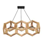 GLOBOSTAR® DRURI 203-0256 Vintage Κρεμαστό Φωτιστικό Οροφής με Ντουί 3 x E27 AC 220-240V IP20 - Μπεζ - Μ62 x Π19.5 x Υ24cm - Image 4