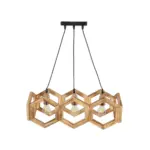 GLOBOSTAR® DRURI 203-0256 Vintage Κρεμαστό Φωτιστικό Οροφής με Ντουί 3 x E27 AC 220-240V IP20 - Μπεζ - Μ62 x Π19.5 x Υ24cm - Image 5