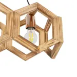 GLOBOSTAR® DRURI 203-0256 Vintage Κρεμαστό Φωτιστικό Οροφής με Ντουί 3 x E27 AC 220-240V IP20 - Μπεζ - Μ62 x Π19.5 x Υ24cm - Image 6