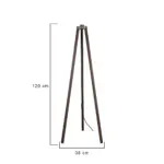 GLOBOSTAR® TRIPOD 203-0257 Μοντέρνο Επιδαπέδιο Φωτιστικό με Ντουί 1 x E27 AC 220-240V IP20 - Καφέ - Μ38 x Π38 x Υ120cm - Image 3