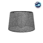 GloboStar® COVER 203-0262 Μοντέρνο Φωτιστικό Καπέλο Γκρί Διάτρητο Ύφασμα για Ντουί E27- Μ38 x Π38 x Υ24cm