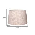 GloboStar® COVER 203-0263 Μοντέρνο Φωτιστικό Καπέλο Μπέζ Διάτρητο Ύφασμα για Ντουί E27- Μ38 x Π38 x Υ24cm - Image 3