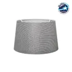 GloboStar® COVER 203-0264 Μοντέρνο Φωτιστικό Καπέλο Γκρί Ύφασμα για Ντουί E27 - Μ38 x Π38 x Υ24cm
