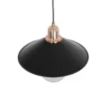 GLOBOSTAR® FERRO 203-0269 Μοντέρνο Κρεμαστό Φωτιστικό Οροφής με Ντουί 1 x E27 AC 220-240V IP20 - Μαύρο & Χάλκινο - Μ30 x Π30 x Υ19cm - Image 6