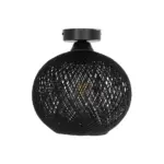 GLOBOSTAR® CORDE 203-0271 Μοντέρνο Φωτιστικό Οροφής με Ντουί 1 x E27 AC 220-240V IP20 - Μαύρο - Μ25 x Π25 x Υ26cm - Image 3