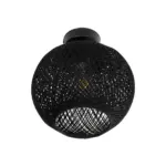 GLOBOSTAR® CORDE 203-0271 Μοντέρνο Φωτιστικό Οροφής με Ντουί 1 x E27 AC 220-240V IP20 - Μαύρο - Μ25 x Π25 x Υ26cm - Image 4