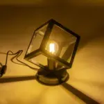 GLOBOSTAR® DISE 203-0272 Μοντέρνο Επιτραπέζιο Φωτιστικό Πορτατίφ με Ντουί 1 x E27 AC 220-240V IP20 - Μαύρο - Μ28 x Π28 x Υ29cm - Image 2