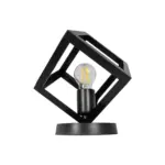 GLOBOSTAR® DISE 203-0272 Μοντέρνο Επιτραπέζιο Φωτιστικό Πορτατίφ με Ντουί 1 x E27 AC 220-240V IP20 - Μαύρο - Μ28 x Π28 x Υ29cm - Image 3