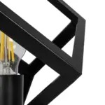 GLOBOSTAR® DISE 203-0272 Μοντέρνο Επιτραπέζιο Φωτιστικό Πορτατίφ με Ντουί 1 x E27 AC 220-240V IP20 - Μαύρο - Μ28 x Π28 x Υ29cm - Image 6