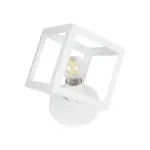 GLOBOSTAR® DISE 203-0273 Μοντέρνο Επιτραπέζιο Φωτιστικό Πορτατίφ με Ντουί 1 x E27 AC 220-240V IP20 - Λευκό - Μ28 x Π28 x Υ29cm - Image 5