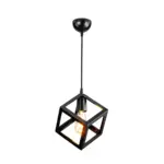 GLOBOSTAR® DISE 203-0274 Μοντέρνο Κρεμαστό Φωτιστικό Οροφής με Ντουί 1 x E27 AC 220-240V IP20 - Μαύρο - Μ28 x Π28 x Υ29cm - Image 3