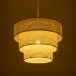 GLOBOSTAR® LEVEL 203-0275 Μοντέρνο Κρεμαστό Φωτιστικό Οροφής με Ντουί 1 x E27 AC 220-240V IP20 - Λευκό - Μ38 x Π38 x Υ30cm - Image 2