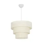 GLOBOSTAR® LEVEL 203-0275 Μοντέρνο Κρεμαστό Φωτιστικό Οροφής με Ντουί 1 x E27 AC 220-240V IP20 - Λευκό - Μ38 x Π38 x Υ30cm - Image 3