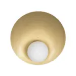 GLOBOSTAR® PLATO 203-0278 Vintage Φωτιστικό Τοίχου - Απλίκα με Ντουί 1 x E14 AC 220-240V IP20 - Χρυσό & Λευκό - M40 x Π19 x Υ40cm - Image 3