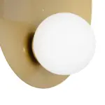 GLOBOSTAR® PLATO 203-0278 Vintage Φωτιστικό Τοίχου - Απλίκα με Ντουί 1 x E14 AC 220-240V IP20 - Χρυσό & Λευκό - M40 x Π19 x Υ40cm - Image 6