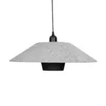 GLOBOSTAR® STORM 203-0292 Μοντέρνο Κρεμαστό Φωτιστικό Οροφής με Ντουί 1 x E27 AC 220-240V IP20 - Μαύρο & Γκρί  - Μ50 x Π50 x Υ24cm - Image 4