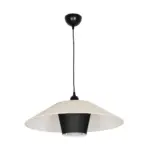 GLOBOSTAR® STORM 203-0293 Μοντέρνο Κρεμαστό Φωτιστικό Οροφής με Ντουί 1 x E27 AC 220-240V IP20 - Μαύρο &  Λευκό - Μ50 x Π50 x Υ24cm - Image 3