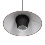 GLOBOSTAR® STORM 203-0294 Μοντέρνο Κρεμαστό Φωτιστικό Οροφής με Ντουί 1 x E27 AC 220-240V IP20 - Μαύρο &  Μπεζ - Μ50 x Π50 x Υ24cm - Image 5