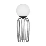 GLOBOSTAR® KAZAF 203-0295 Μοντέρνο Επιτραπέζιο Φωτιστικό Πορτατίφ με Ντουί 1 x E27 AC 220-240V IP20 - Μαύρο & Λευκό - Μ16 x Π16 x Υ40cm - Image 3