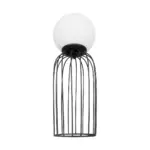GLOBOSTAR® KAZAF 203-0295 Μοντέρνο Επιτραπέζιο Φωτιστικό Πορτατίφ με Ντουί 1 x E27 AC 220-240V IP20 - Μαύρο & Λευκό - Μ16 x Π16 x Υ40cm - Image 4