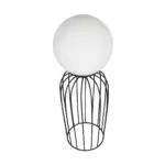 GLOBOSTAR® KAZAF 203-0295 Μοντέρνο Επιτραπέζιο Φωτιστικό Πορτατίφ με Ντουί 1 x E27 AC 220-240V IP20 - Μαύρο & Λευκό - Μ16 x Π16 x Υ40cm - Image 5