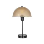 GLOBOSTAR® GAZETA 203-0297 Μοντέρνο Επιτραπέζιο Φωτιστικό Πορτατίφ με Ντουί 1 x E27 AC 220-240V IP20 - Μαύρο & Καφέ - Μ25 x Π25 x Υ39cm - Image 3