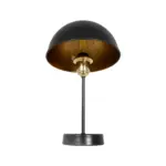 GLOBOSTAR® GAZETA 203-0299 Μοντέρνο Επιτραπέζιο Φωτιστικό Πορτατίφ με Ντουί 1 x E27 AC 220-240V IP20 - Μαύρο & Χρυσό - Μ25 x Π25 x Υ39cm - Image 4