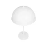 GLOBOSTAR® GAZETA 203-0301 Μοντέρνο Επιτραπέζιο Φωτιστικό Πορτατίφ με Ντουί 1 x E27 AC 220-240V IP20 - Λευκό  - Μ25 x Π25 x Υ39cm - Image 5